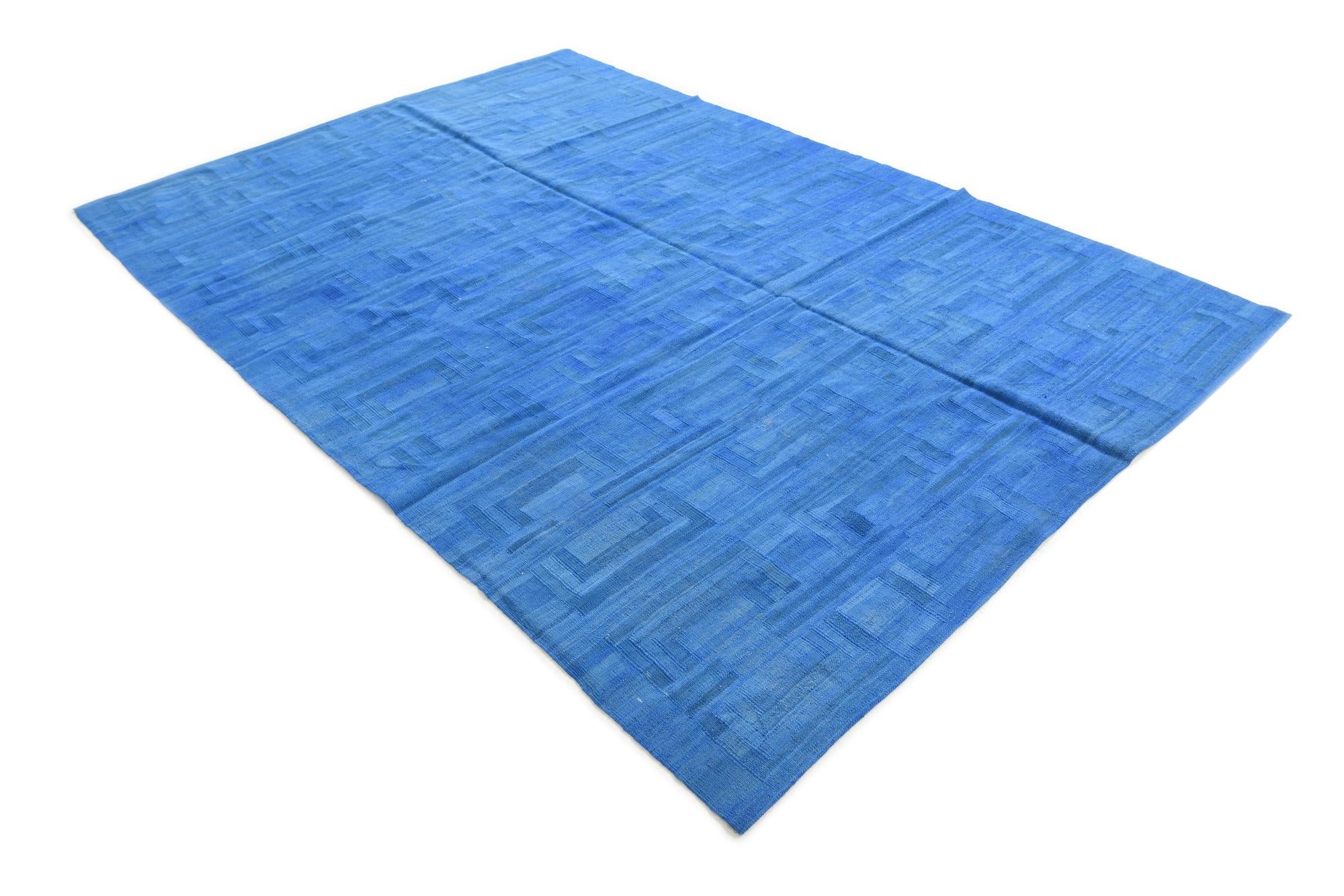 6' 4 x 9' 5 Hand Woven Kilim Modern Wool Rug
