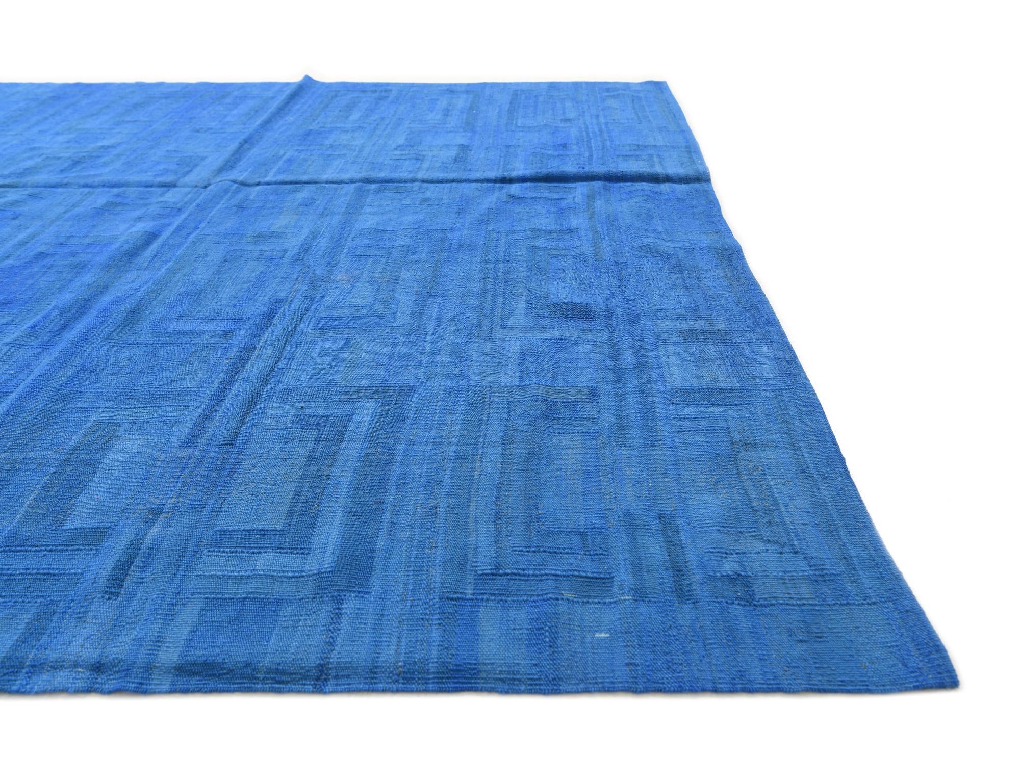6' 4 x 9' 5 Hand Woven Kilim Modern Wool Rug