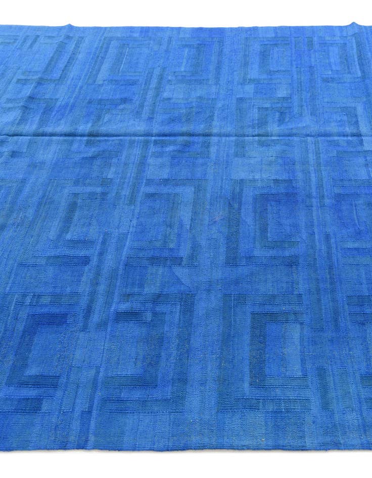 Detail image of 6' 4 x 9' 5  Hand Woven Kilim Modern Wool Rug