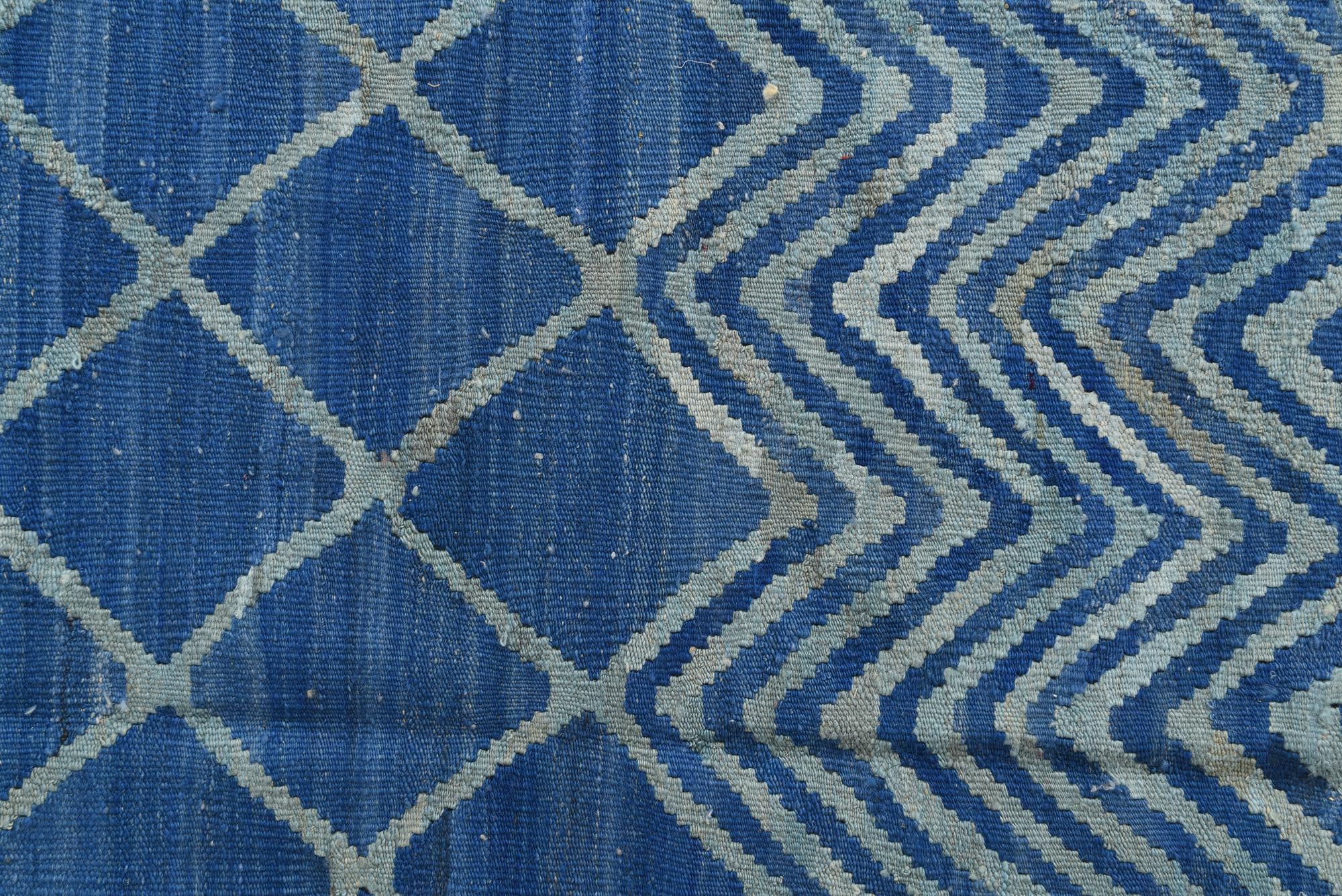 6' 6 x 9' 10 Hand Woven Kilim Modern Wool Rug