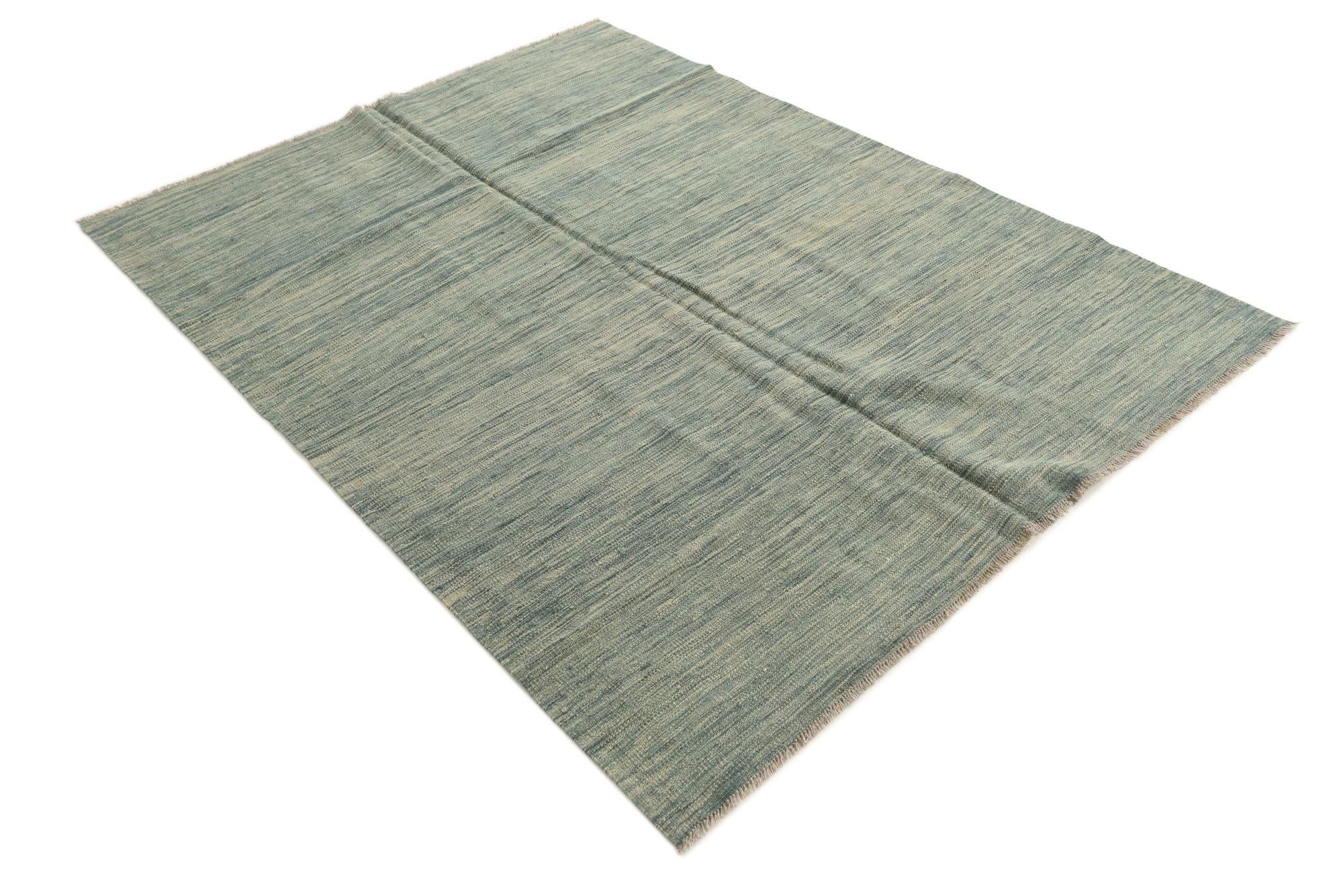 4' 10 x 6' 6 Hand Woven Kilim Modern Wool Rug