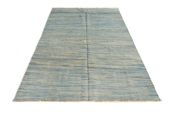 Detail image of 4' x 6' 4 Hand Woven Kilim Modern Wool Rug