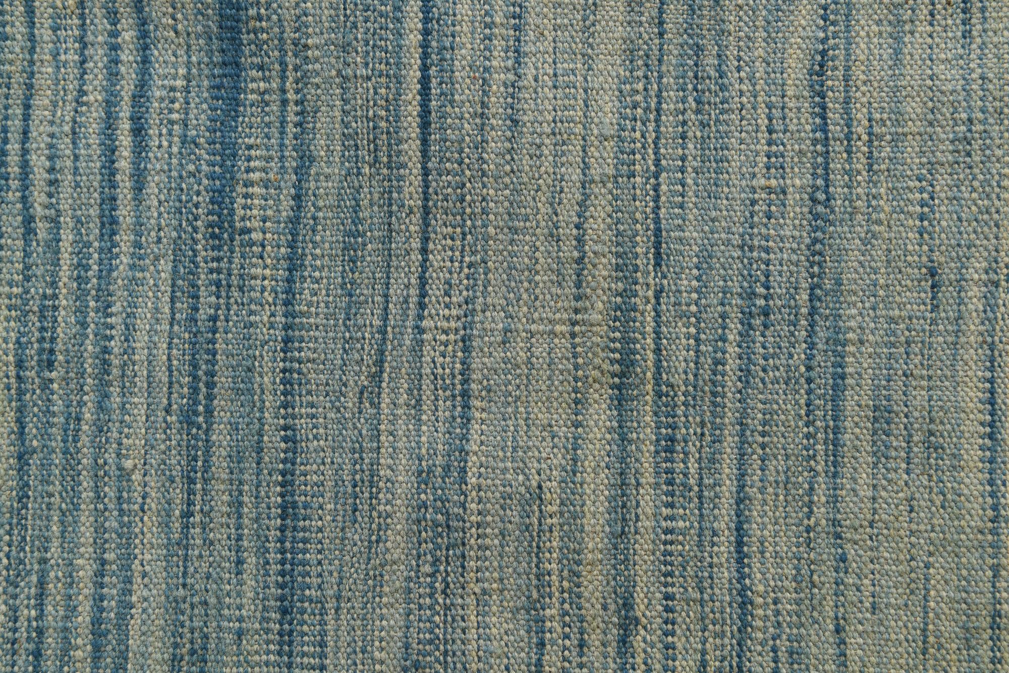 4' x 6' 4 Hand Woven Kilim Modern Wool Rug