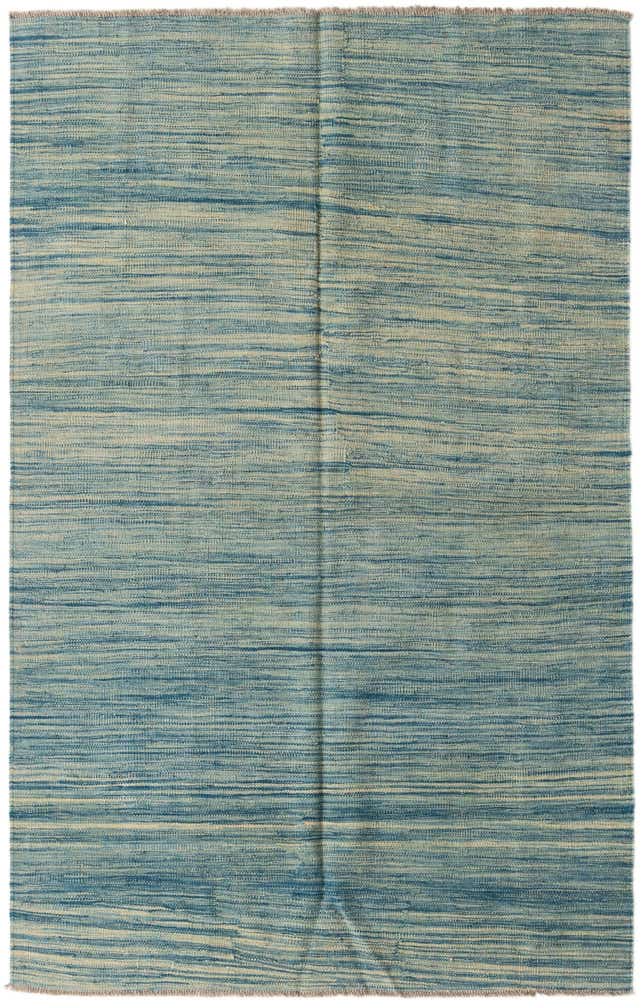 4' x 6' 4 Hand Woven Kilim Modern Wool Rug