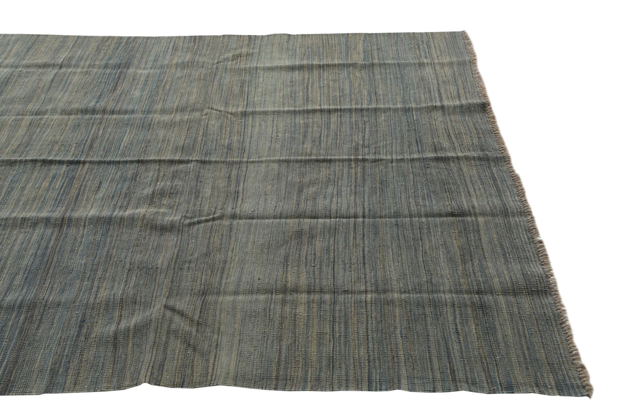 5' 5 x 8' Hand Woven Kilim Modern Wool Rug