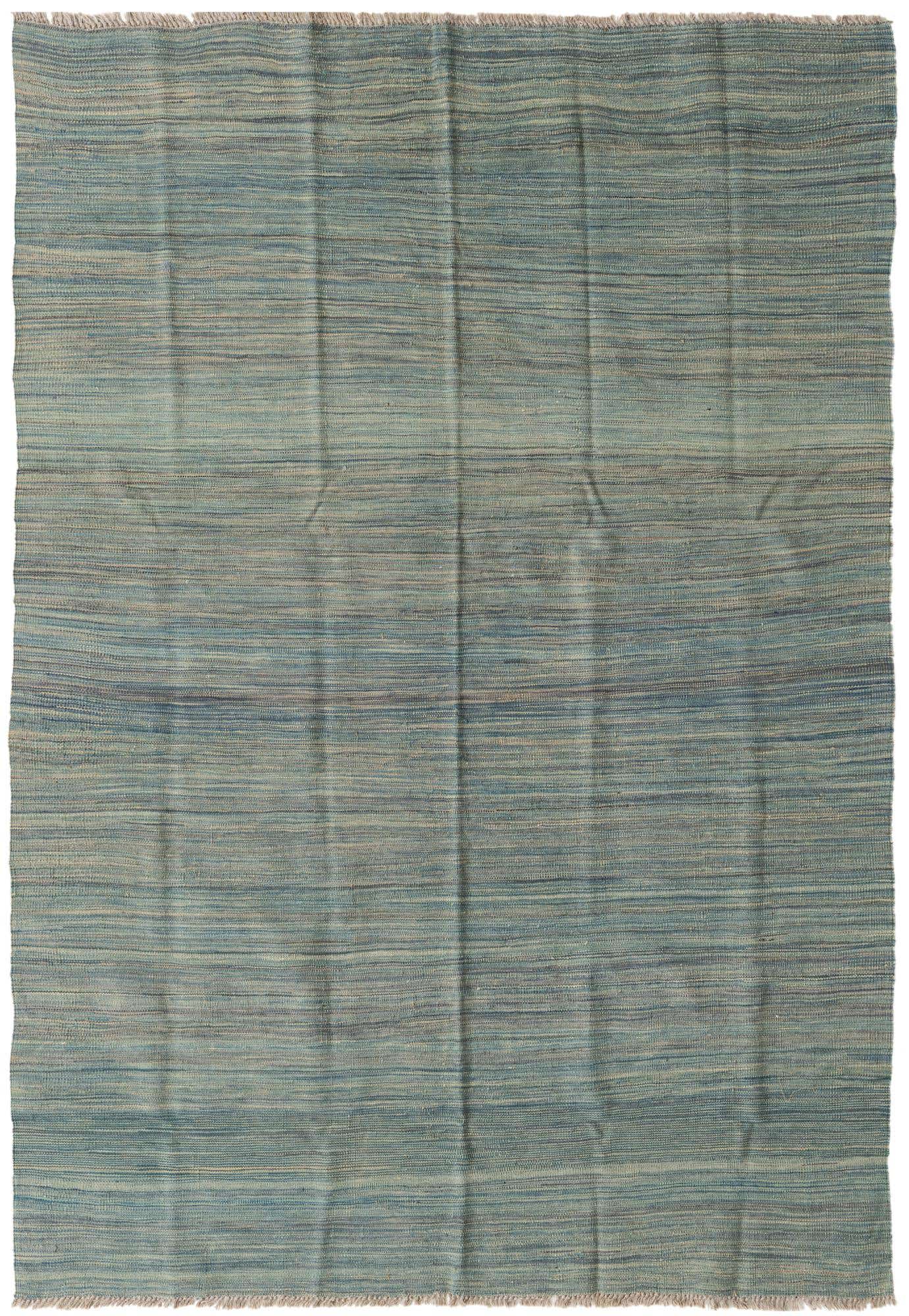 5' 5 x 8' Hand Woven Kilim Modern Wool Rug
