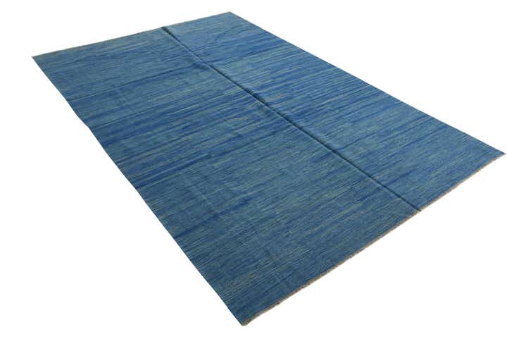 6' 6 x 10' Hand Woven Kilim Modern Wool Rug