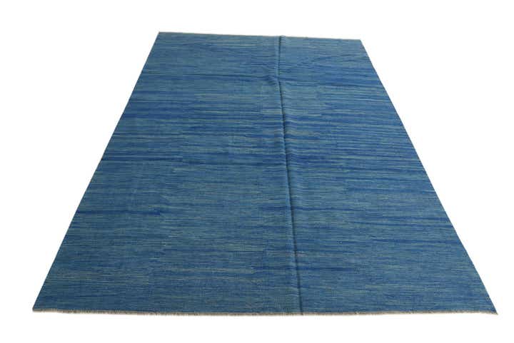 6' 6 x 10' Hand Woven Kilim Modern Wool Rug