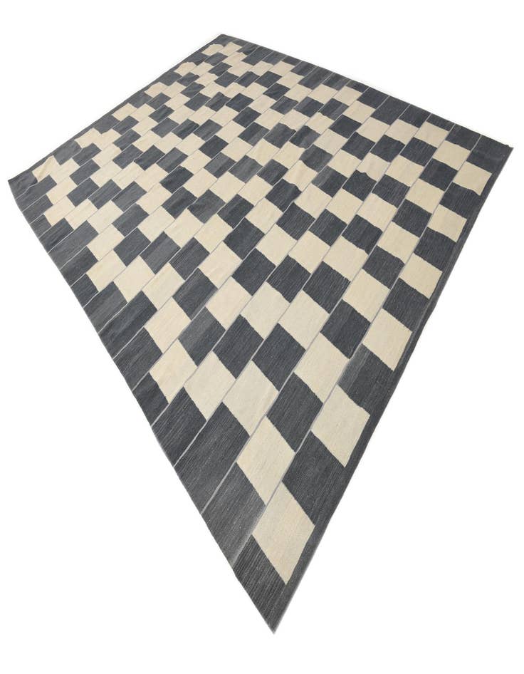 Detail image of 10' 3 x 12' 11  Hand Woven Kilim Modern Wool Rug