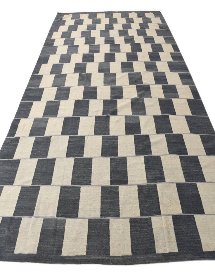 Detail image of 10' 3 x 12' 11  Hand Woven Kilim Modern Wool Rug