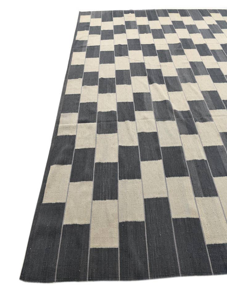 Detail image of 10' 3 x 12' 11  Hand Woven Kilim Modern Wool Rug