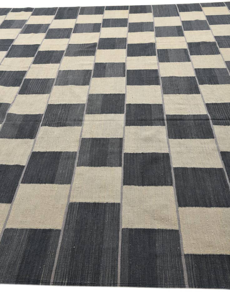 Detail image of 10' 3 x 12' 11  Hand Woven Kilim Modern Wool Rug