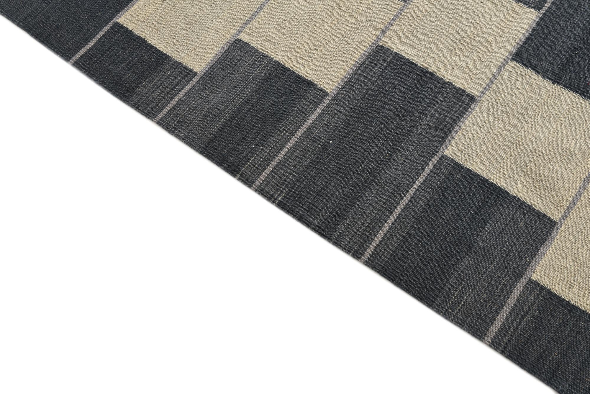 10' 3 x 12' 11 Hand Woven Kilim Modern Wool Rug