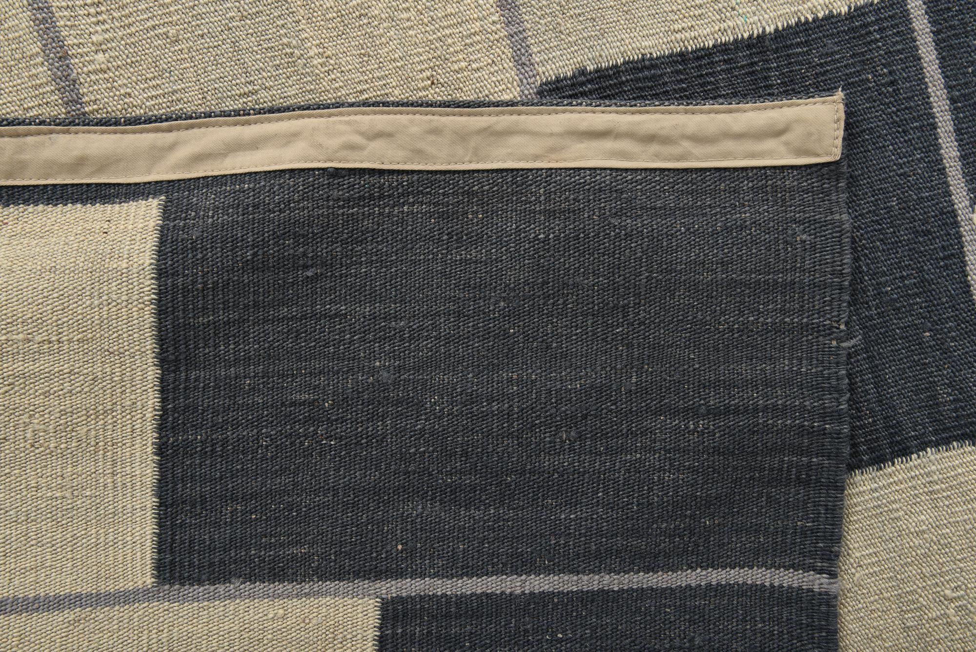 10' 3 x 12' 11 Hand Woven Kilim Modern Wool Rug