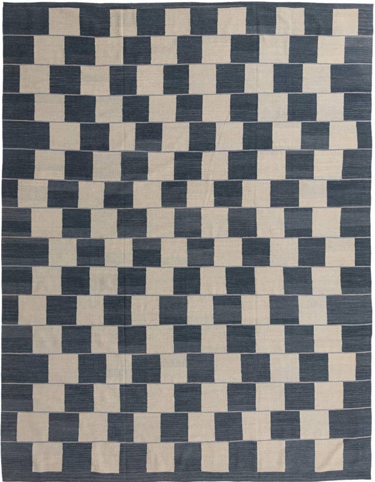 Detail image of 10' 3 x 12' 11 Hand Woven Kilim Modern Wool Rug