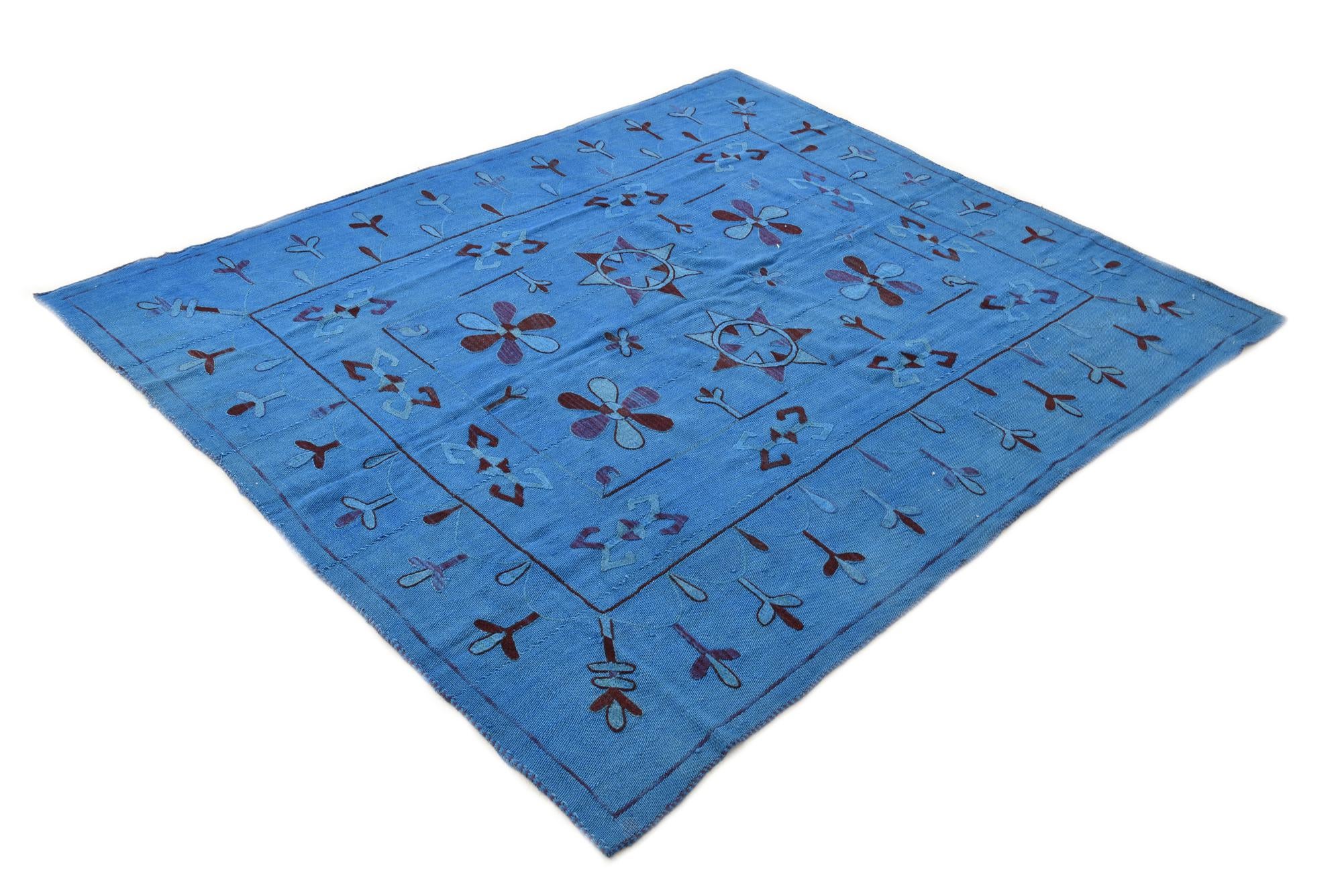 6' x 7' 3 Hand Woven Kilim Modern Wool Rug