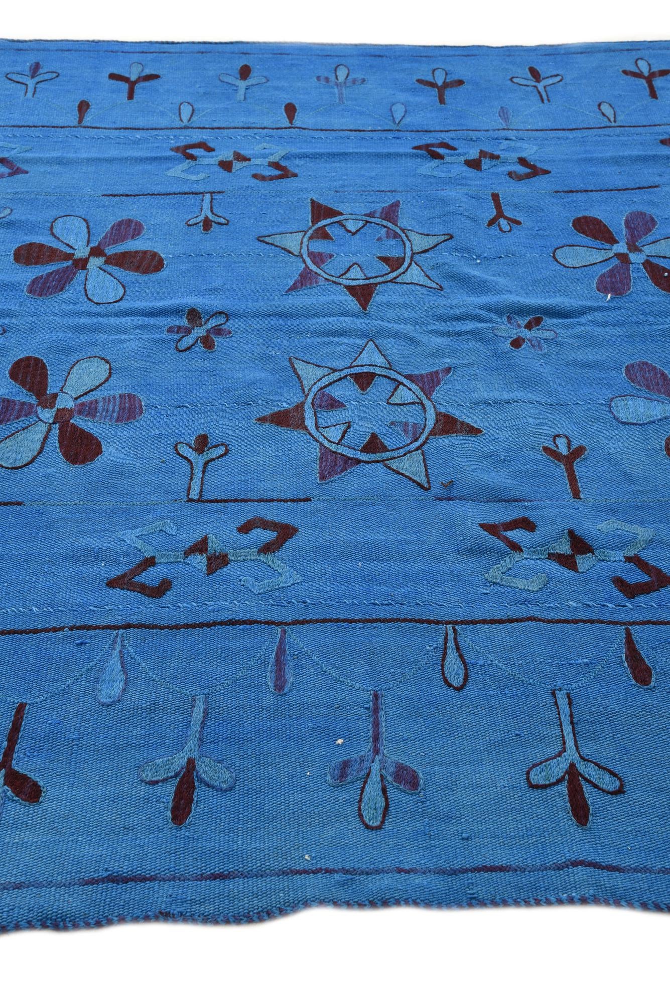 6' x 7' 3 Hand Woven Kilim Modern Wool Rug