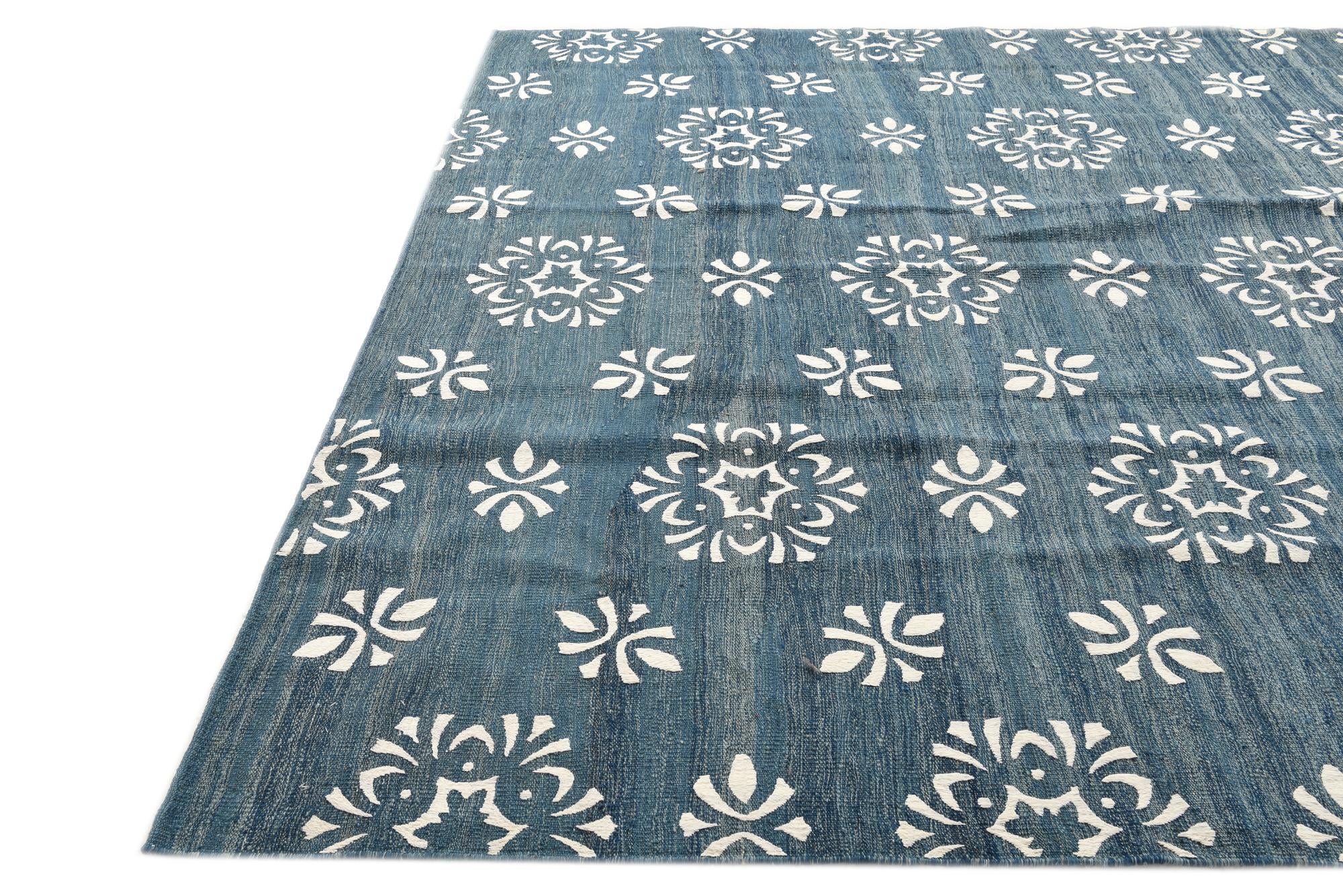 8' 5 x 11' 5 Hand Woven Kilim Modern Rug