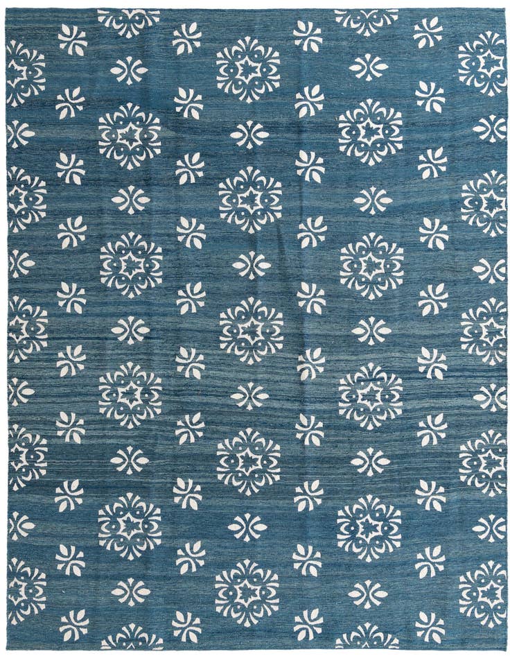 Detail image of 8' 5 x 11' 5 Hand Woven Kilim Modern Rug