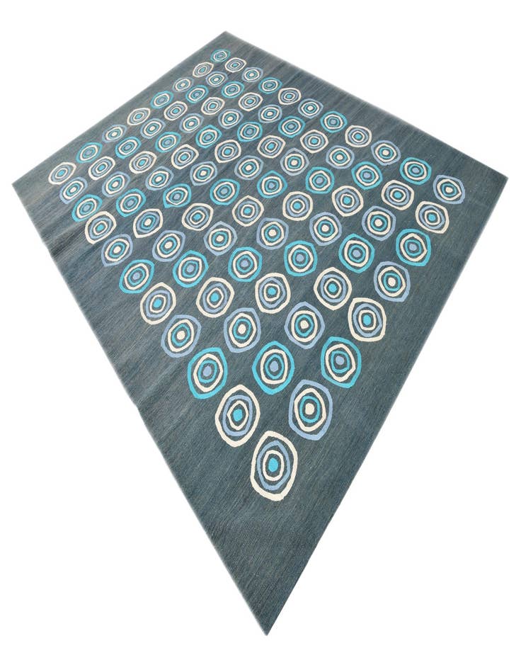Detail image of 8' x 10' Hand Woven Kilim Modern Rug