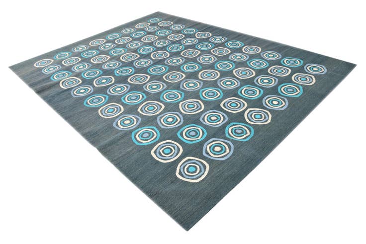 Detail image of 8' x 10' Hand Woven Kilim Modern Rug