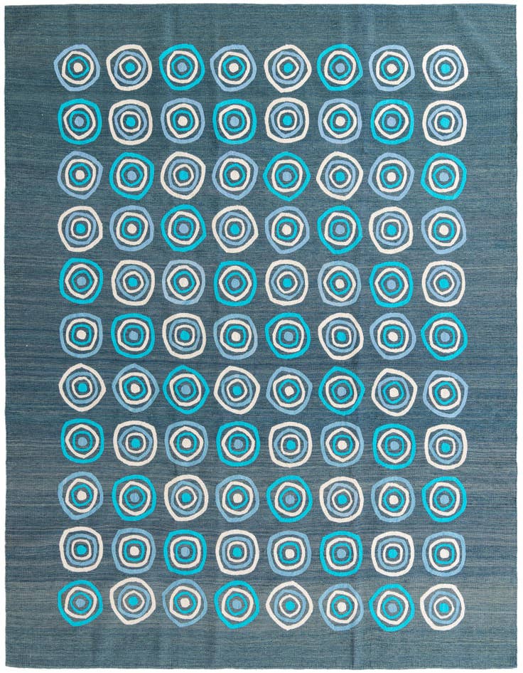 Detail image of 8' x 10' Hand Woven Kilim Modern Rug