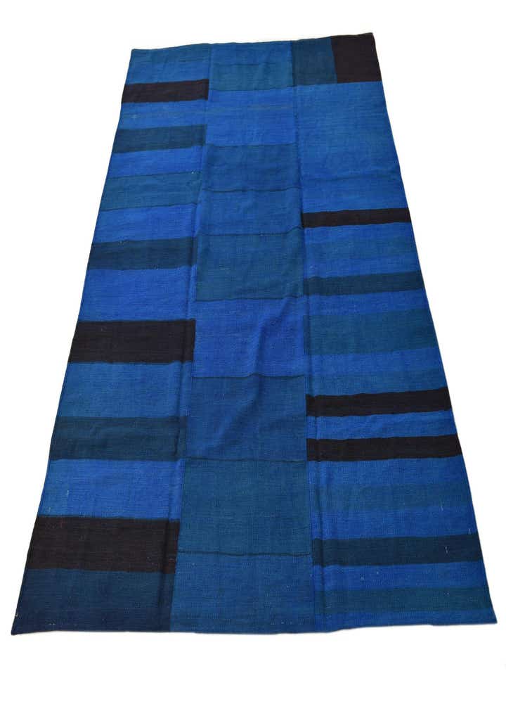 4' 8 x 6' 4 Hand Woven Kilim Modern Wool Rug