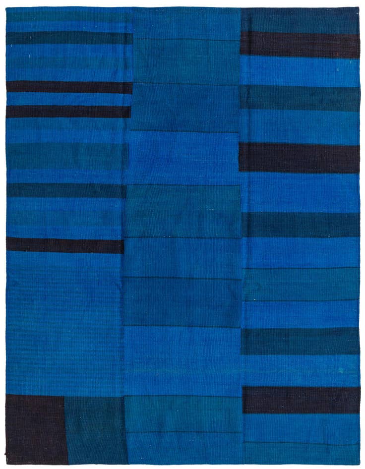 Detail image of 4' 8 x 6' 4 Hand Woven Kilim Modern Wool Rug