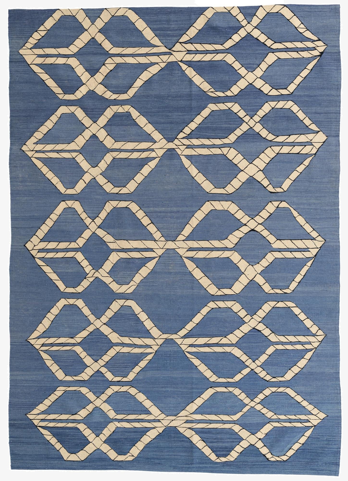 6' 8 x 9' 5  Hand Woven Kilim Modern Wool Rug