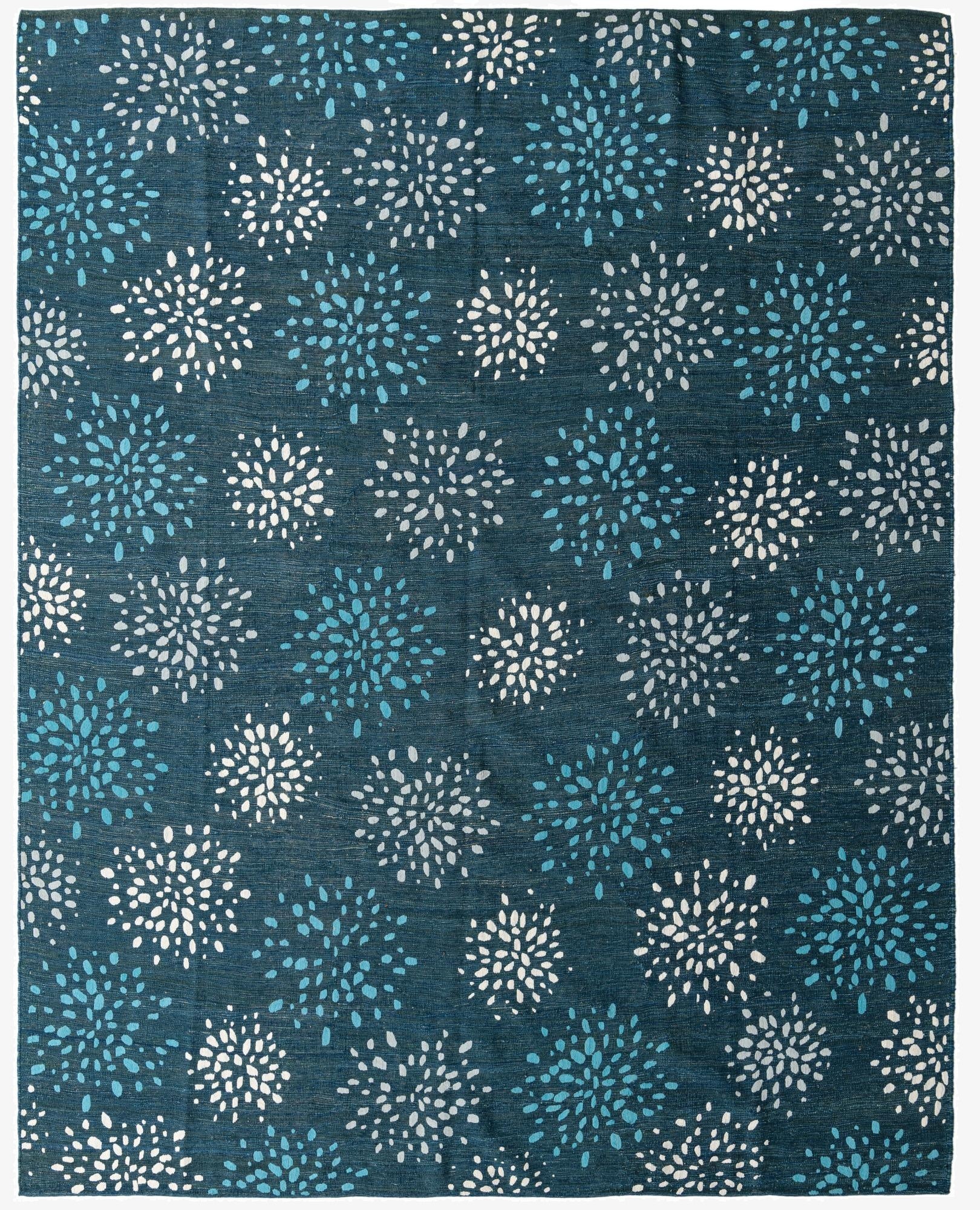 9' 1 x 11' 2  Hand Woven Kilim Modern Rug