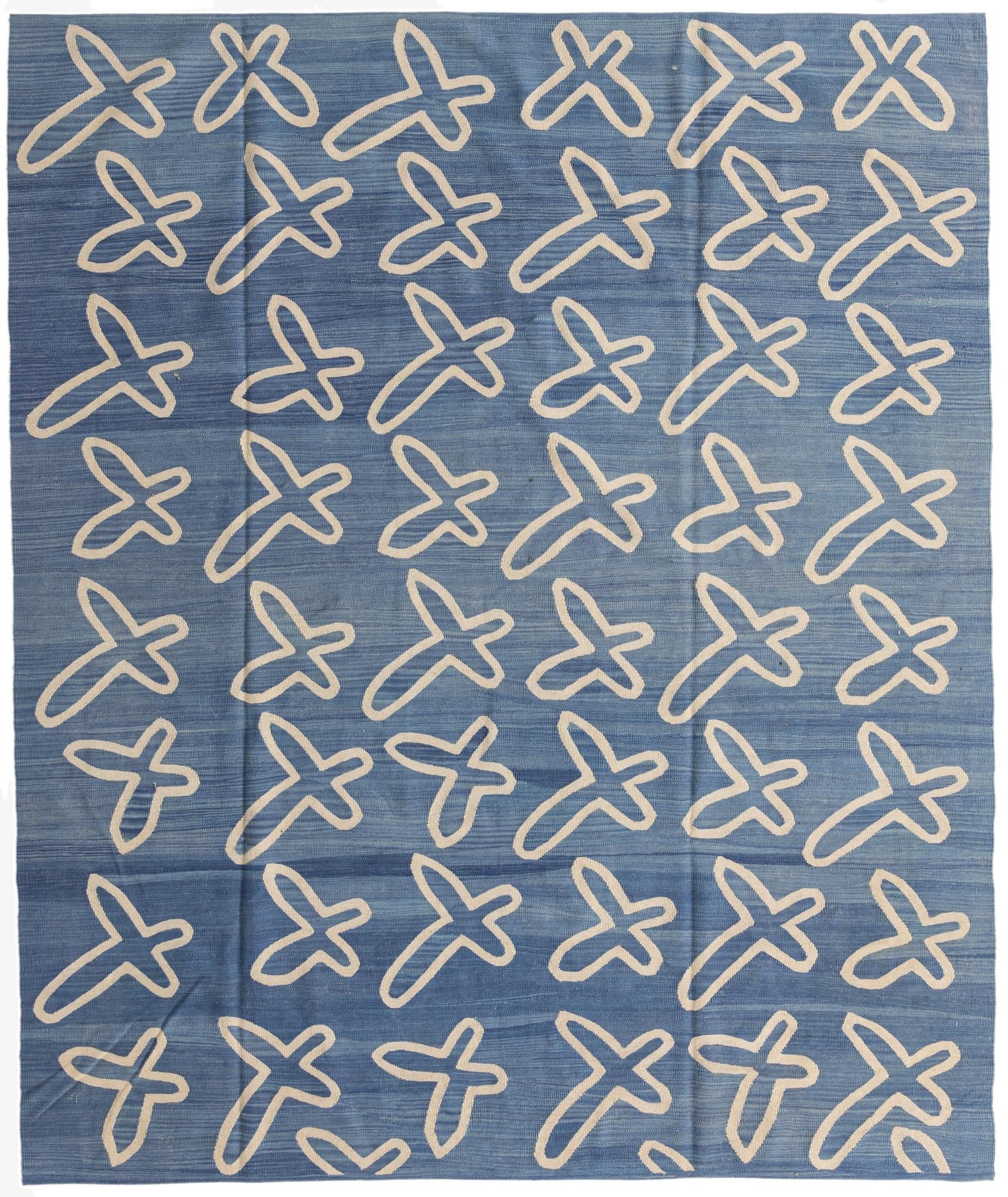 8' 2 x 9' 6  Hand Woven Kilim Modern Wool Rug