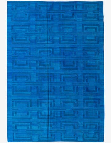 6' 4 x 9' 5 Hand Woven Kilim Modern Wool Rug