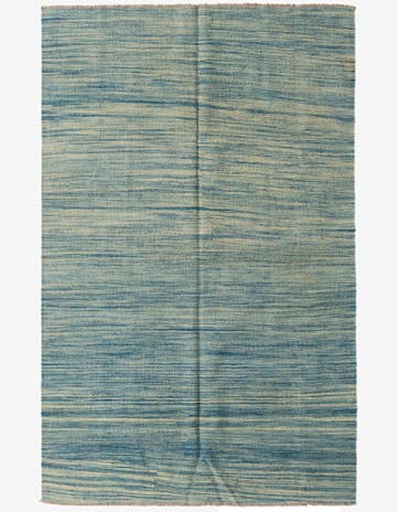 4' x 6' 4 Hand Woven Kilim Modern Wool Rug