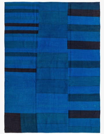 4' 8 x 6' 4 Hand Woven Kilim Modern Wool Rug