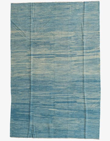6' 3 x 9' 5 Hand Woven Kilim Modern Wool Rug