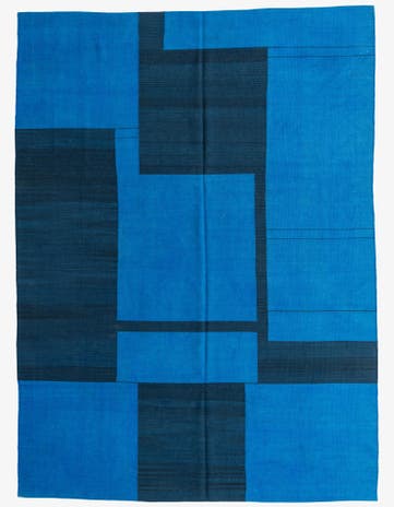 7' x 9' 4 Hand Woven Kilim Modern Wool Rug