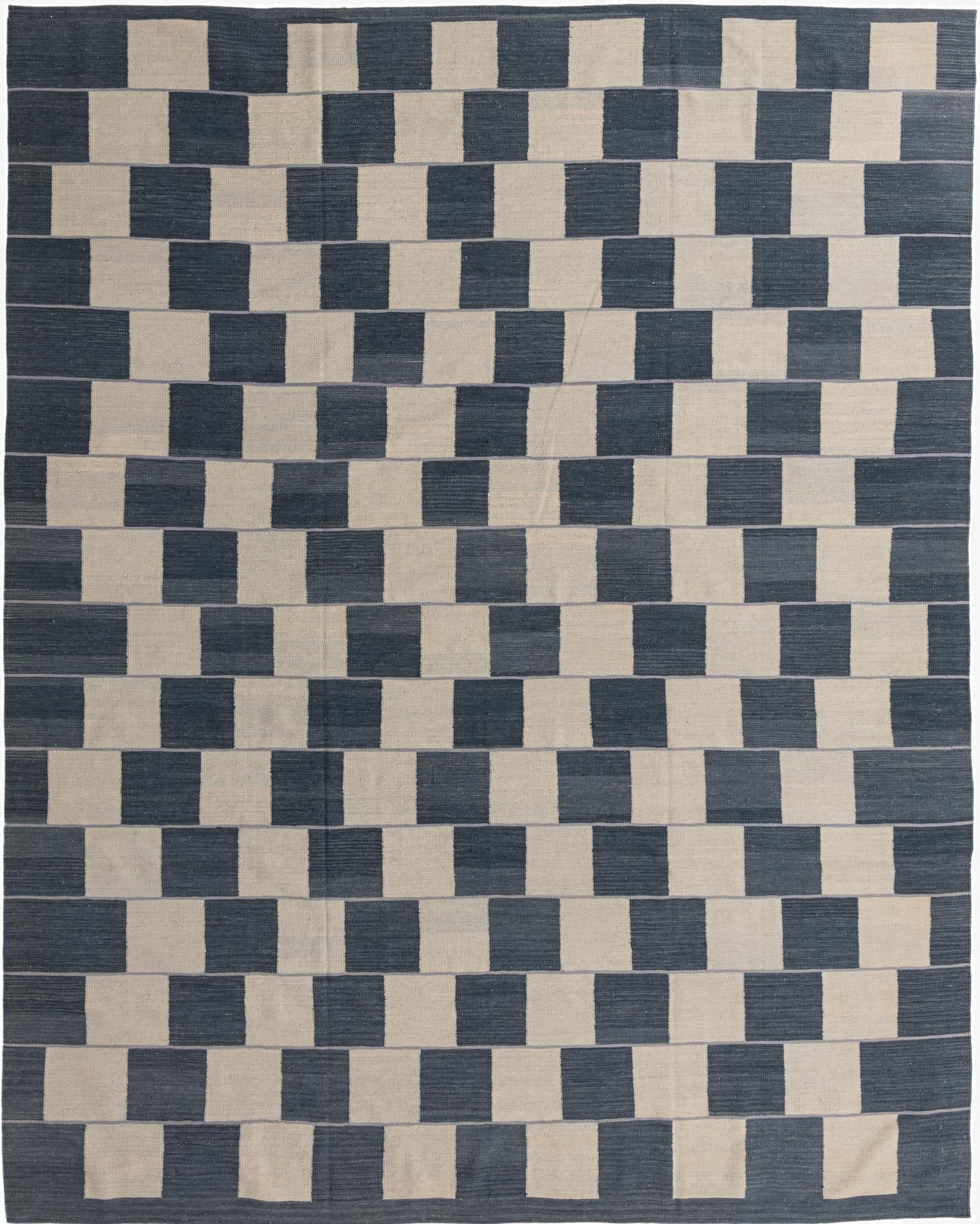 10' 3 x 12' 11  Hand Woven Kilim Modern Wool Rug