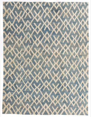 7' 2 x 9' 5 Hand Woven Kilim Modern Wool Rug