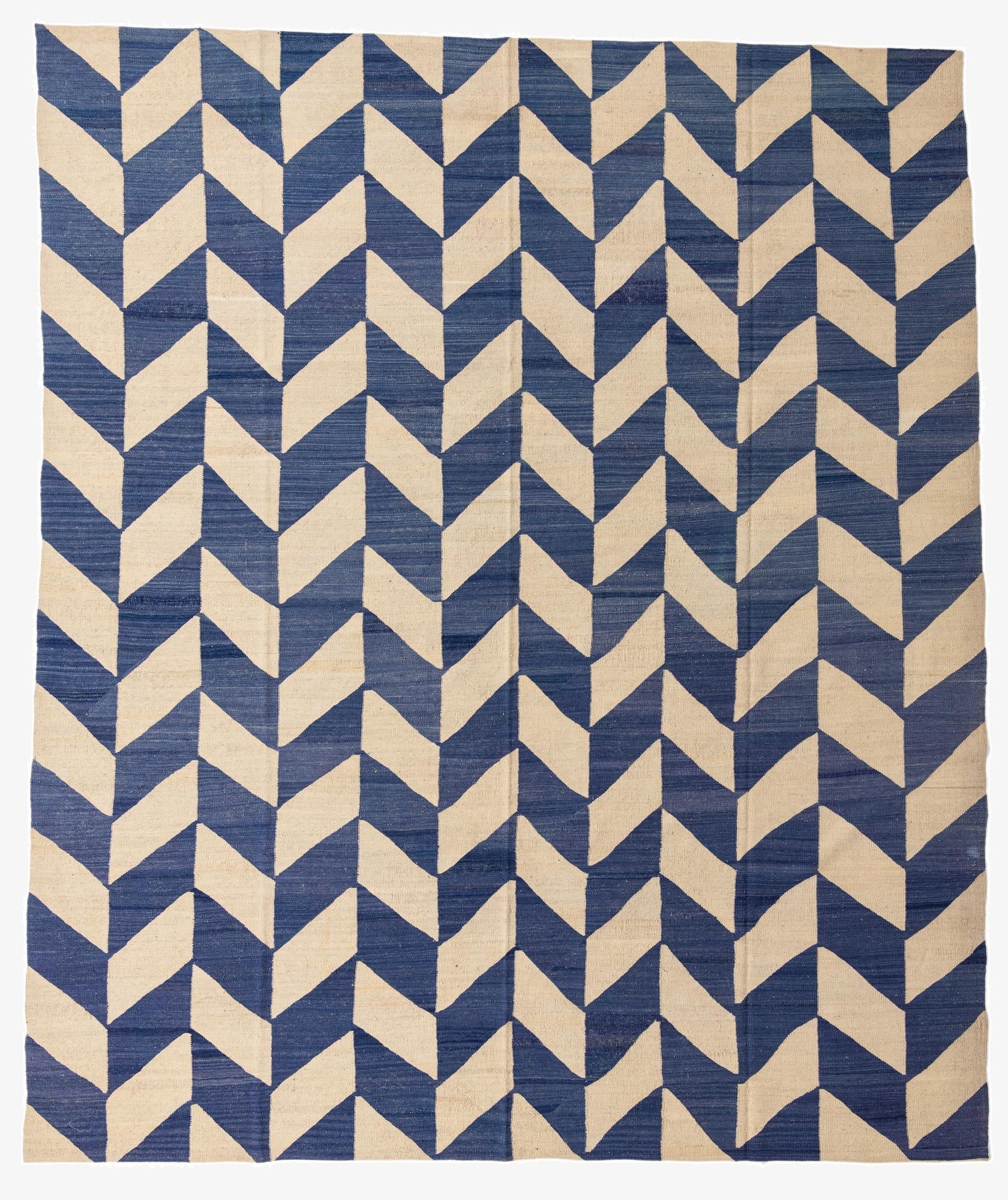 10' 7 x 12' 8  Hand Woven Kilim Modern Wool Rug