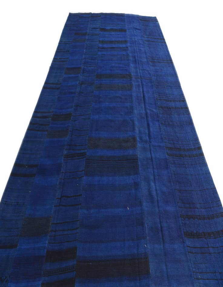 Detail image of 8' 9 x 13' 10 Hand Woven Kilim Patchwork Wool Rug