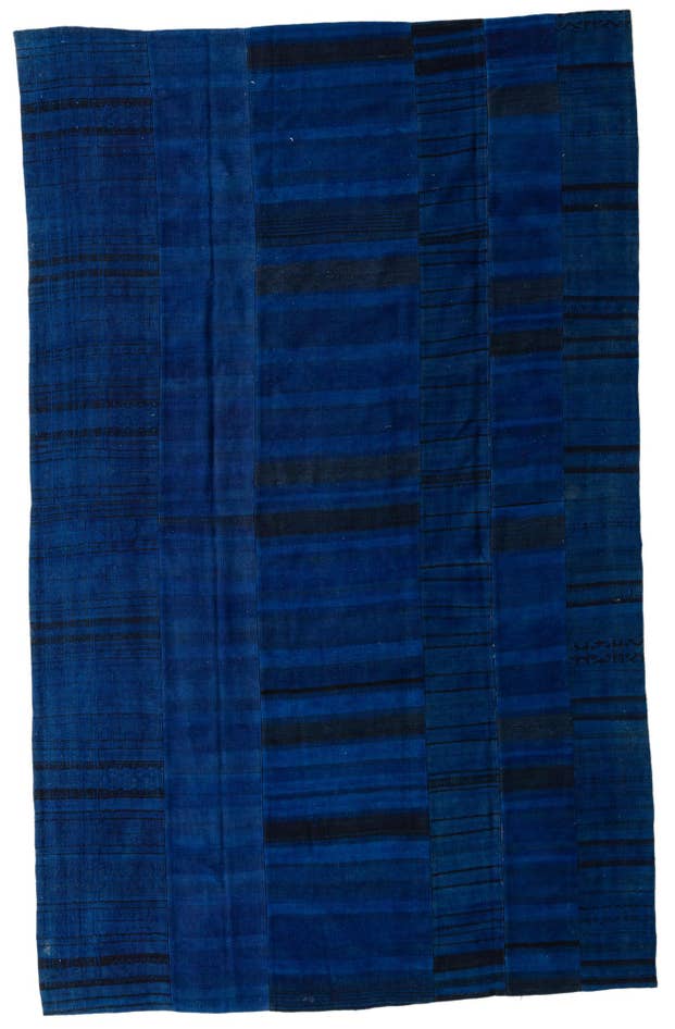 Detail image of 8' 9 x 13' 10 Hand Woven Kilim Patchwork Wool Rug