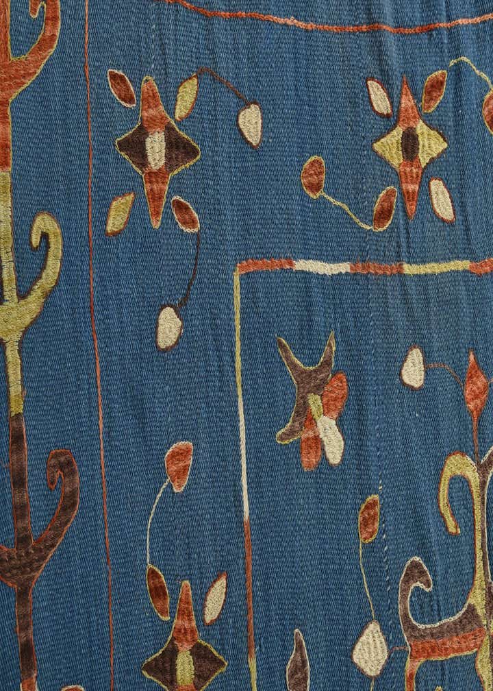 5' 10 x 7' 7 Hand Woven Kilim Suzani Wool Rug