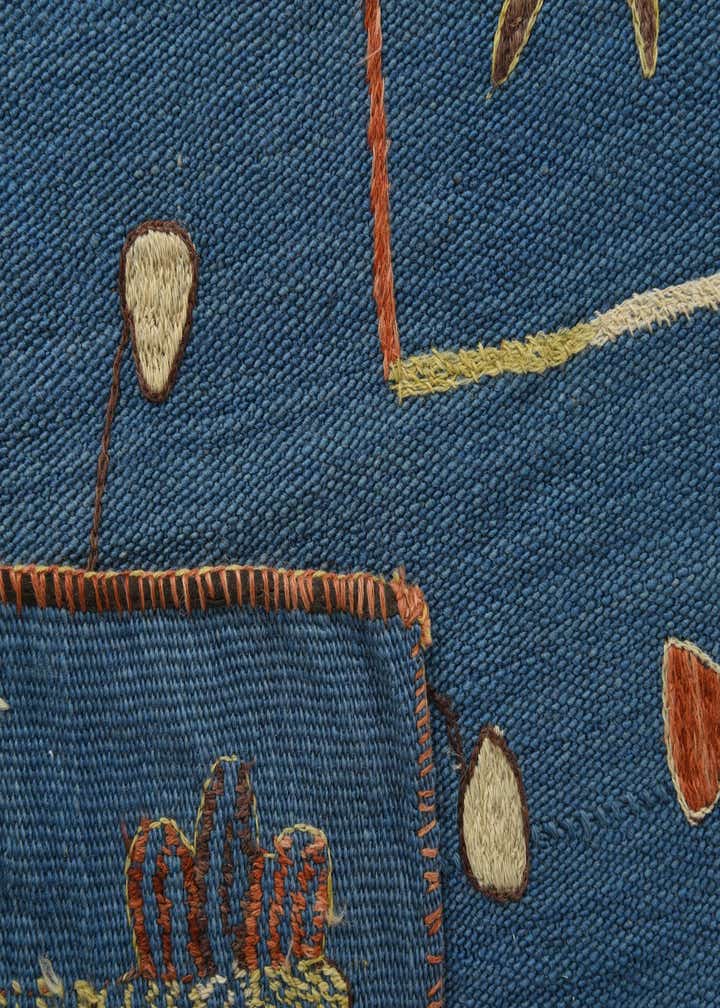5' 10 x 7' 7 Hand Woven Kilim Suzani Wool Rug