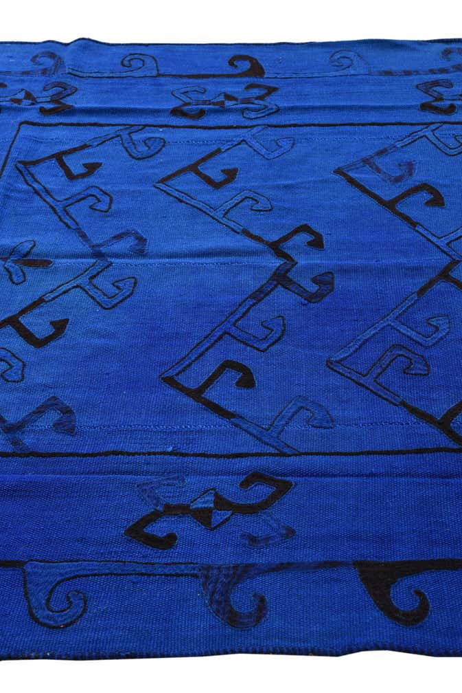 4' 8 x 6' 7 Hand Woven Kilim Suzani Wool Rug