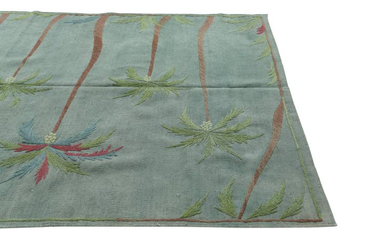Detail image of 5' 2 x 6' 3 Hand Woven Kilim Suzani Wool Rug