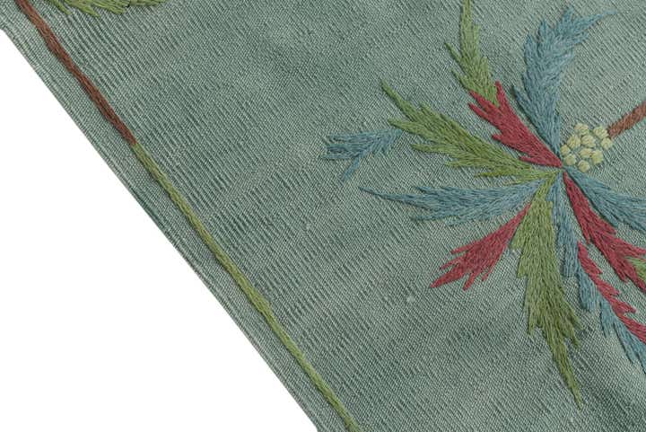 5' 2 x 6' 3 Hand Woven Kilim Suzani Wool Rug