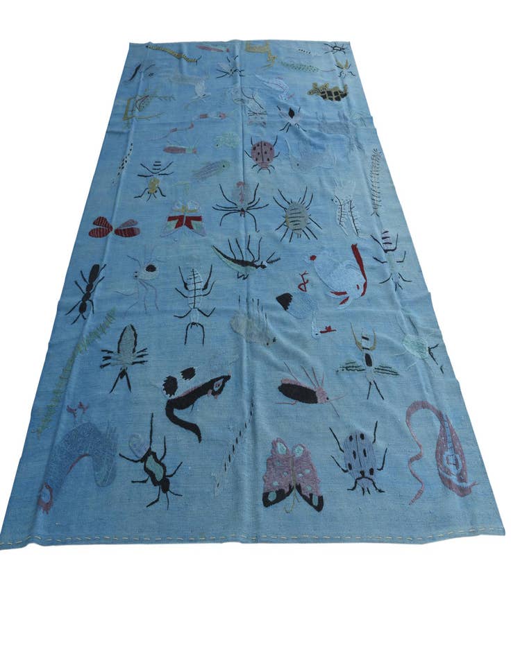 Detail image of 6' 9 x 9' 1 Hand Woven Kilim Suzani Wool Rug
