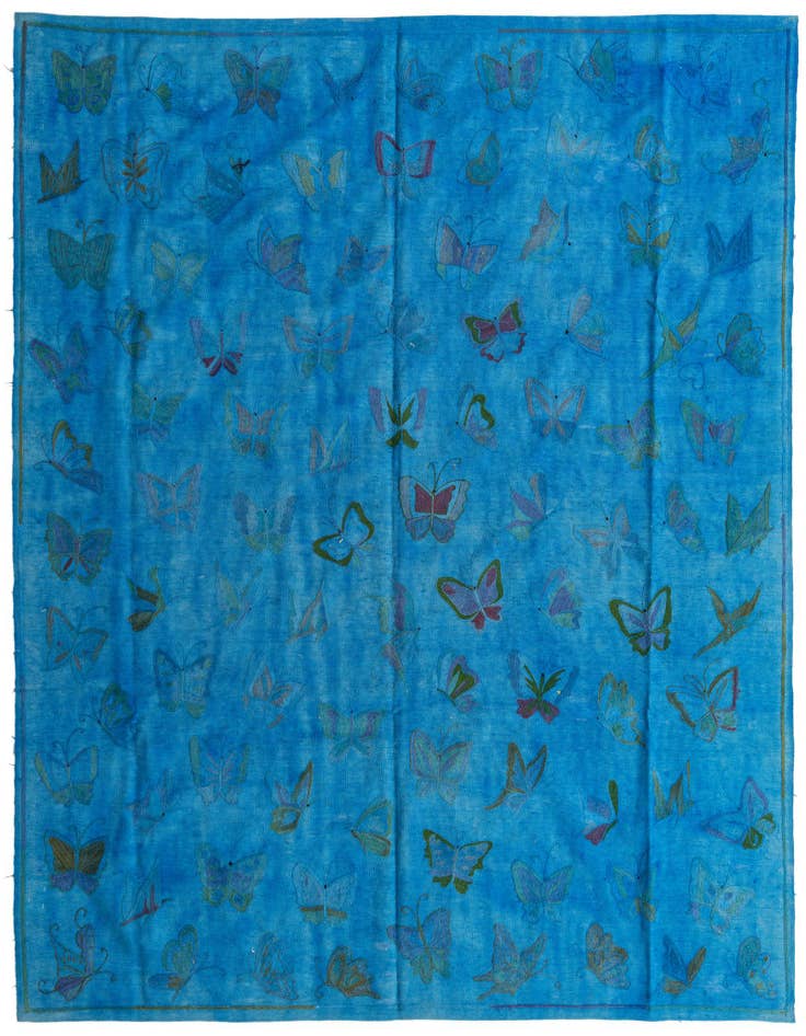 Detail image of 8' 1 x 9' 3 Hand Woven Kilim Suzani Wool Rug