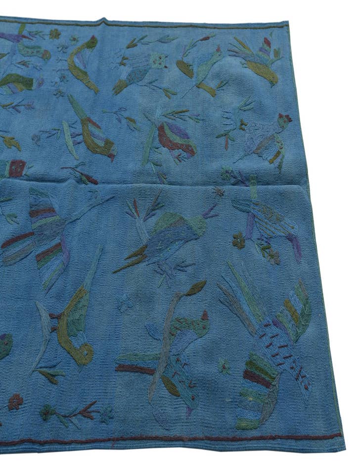 Detail image of 4' x 5' 6  Hand Woven Kilim Suzani Wool Rug