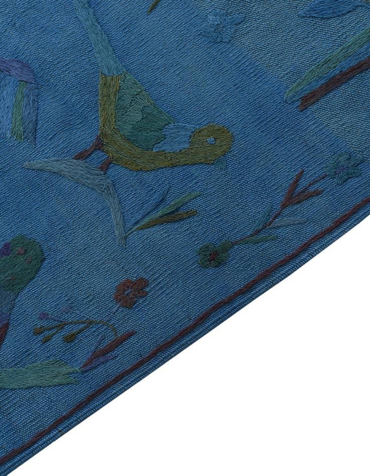 Detail image of 4' x 5' 6  Hand Woven Kilim Suzani Wool Rug